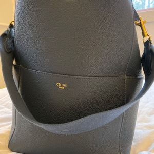 blue Celine bucket bag
